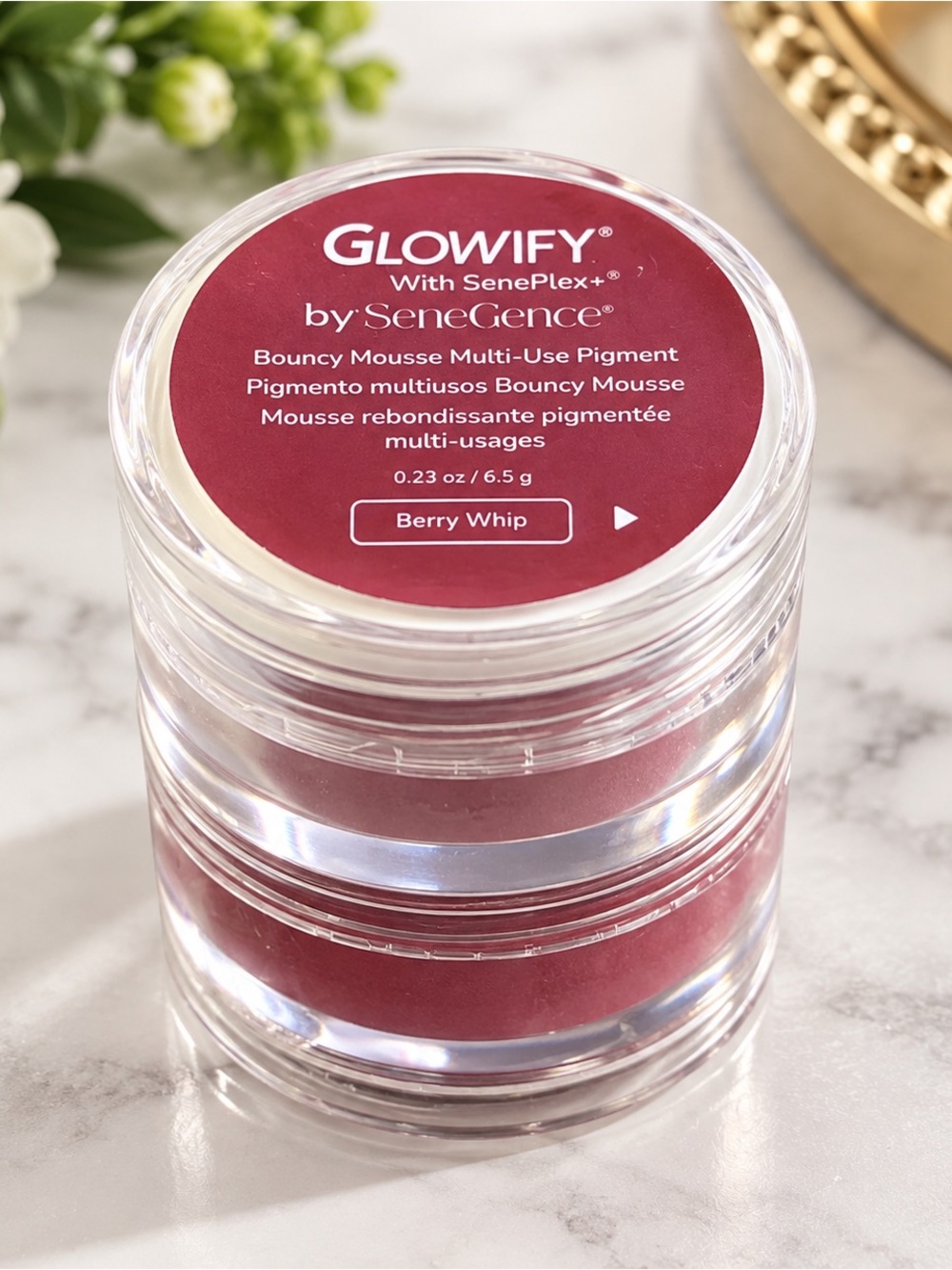 SeneGence Glowify Bouncy Mousse Multi-Use Pigment — Berry Whip (Berry Pink)